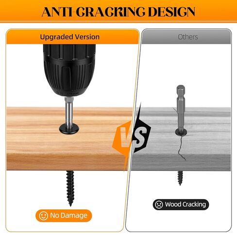 براغي Kryonix Lag #14 × 8 بوصة، 50 قطعة براغي خشبية هيكلية، براغي سطح أسود، براغي بناء خارجية شديدة التحمل، محرك ستار توركس، مع T30 بت - مقاومة للصدأ، للأخشاب/السجل/المناظر الطبيعية in Kuwait