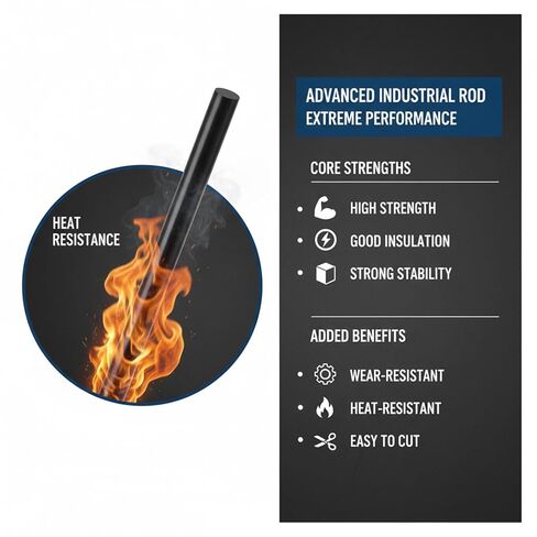 2PCS Round Acetal Copolymer Rods, 1/2 Inch Diameter and 12 Inch Length High Strength Engineering Plastic Rod Opaque Black Acetal Copolymer Rods for Non Marring Fixture in Saudi Arabia