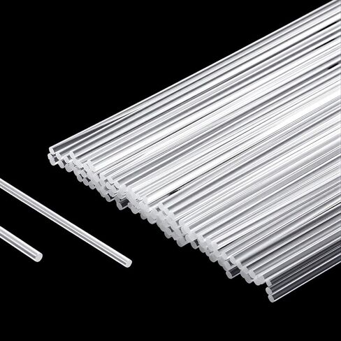 120Pcs 7.87 Inch Clear Acrylic Rods 2 mm Diameter Acrylic Cake Pops Sticks Round Plastic Cake Topper Sticks for Lollipop, Cupcakes Topper Making, DIY Crafts, Cocktail Stirrer in Kuwait