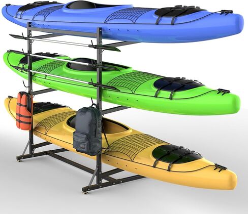 Kayak Storage Rack Adjustable Freestanding Kayak Stand for Garage and Outdoor Storage Heavy Duty Kayak Rack for Kayak Paddleboards Surfboard Canoe in Kuwait