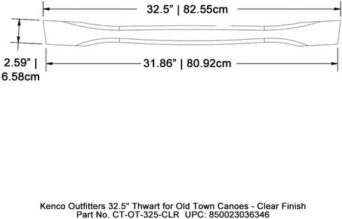 كينكو أوتفيترز 32.5 بوصة إحباط لزوارق المدينة القديمة - لمسة نهائية شفافة in Kuwait