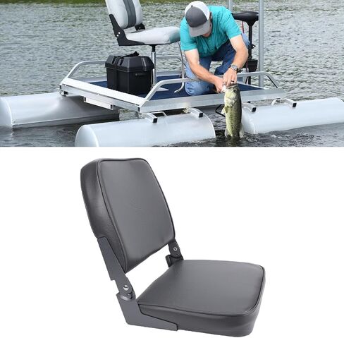 مقعد قارب قابل للطي، كرسي منخفض الظهر مع بطانة إسفنجية سميكة من الدرجة البحرية، تصميم خفيف الوزن قابل للطي لقارب القارب العائم، مفصلات من سبائك الألومنيوم in Kuwait