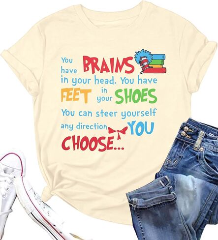 Reading Day Shirt Women Inspirational Quote Tops Teacher Shirts Teacher Gift Tees Book Lover Short Sleeve Shirt in Kuwait