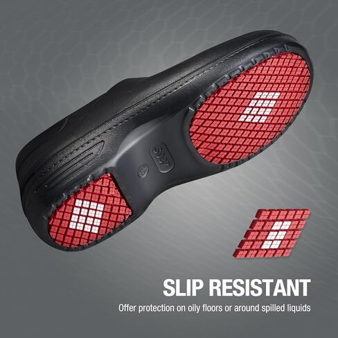 NINGO Non Slip Work Shoes for Women, Waterproof Nurse Shoes, Easy to Clean, Comfortable Lightweight Slip on Clogs for Women, Non Slip Chef Shoes for Food Service, Healthcare, Gardening in Kuwait