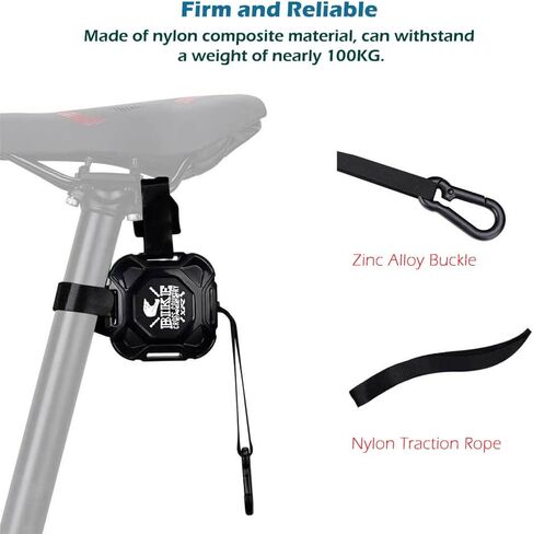 حبل سحب الدراجة بطول 8.2أقدام، حبل جر قابل للسحب مع صندوق حبل، أدوات مقطورة لركوب الدراجات في الهواء الطلق محمولة خلف جهاز جر الدراجة الجبلية وحبل سحب للوالدين والطفل in Kuwait