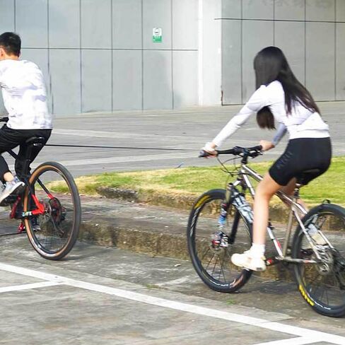 حبل سحب الدراجة بطول 8.2أقدام، حبل جر قابل للسحب مع صندوق حبل، أدوات مقطورة لركوب الدراجات في الهواء الطلق محمولة خلف جهاز جر الدراجة الجبلية وحبل سحب للوالدين والطفل in Kuwait