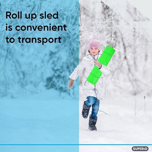 Superio Snow Slider Mat, Flexible Snow Sled Flying Carpet, Roll up Sleds for Kids 36" / Adults 54" Lightweight Plastic Snowboard Sled, 1 Pack in Saudi Arabia