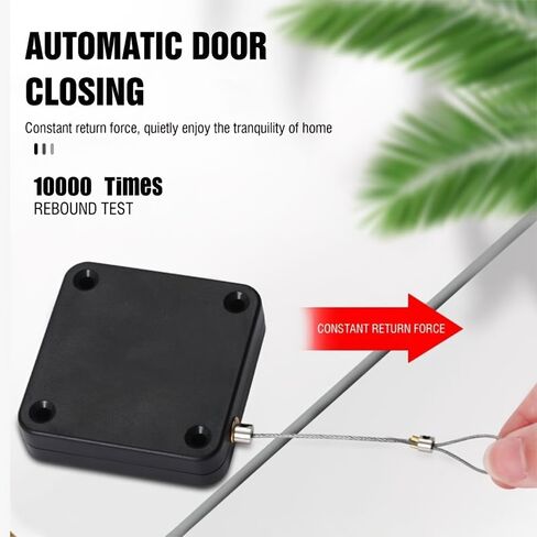 1pc Black Punch Free Automatic Sensor Door Closer Automatic Shutdown Device Non Punching Telescopic Sliding Door Device in Saudi Arabia