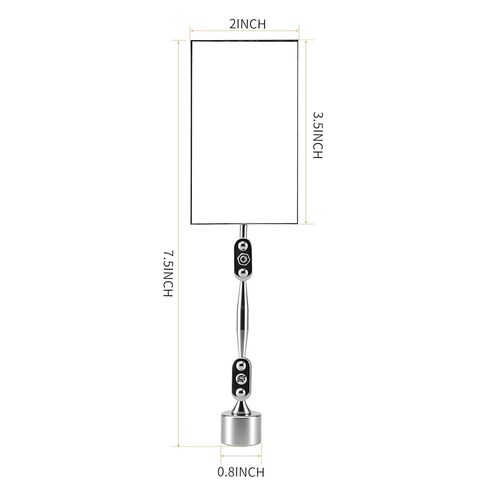 HARDK Inspection Mirror with Magnetic Base - 3.5 Inch x 2 Inch - Swivel Angle Ball Joint Antenna Inspection Mirror for Equipment Inspection Tools, Mechanical Welding, Coffee Machine Maintenance in Kuwait