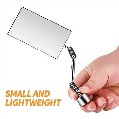 HARDK Inspection Mirror with Magnetic Base - 3.5 Inch x 2 Inch - Swivel Angle Ball Joint Antenna Inspection Mirror for Equipment Inspection Tools, Mechanical Welding, Coffee Machine Maintenance in Kuwait