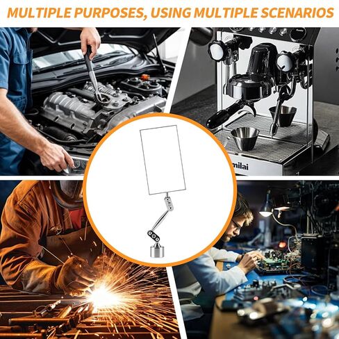 HARDK Inspection Mirror with Magnetic Base - 3.5 Inch x 2 Inch - Swivel Angle Ball Joint Antenna Inspection Mirror for Equipment Inspection Tools, Mechanical Welding, Coffee Machine Maintenance in Kuwait