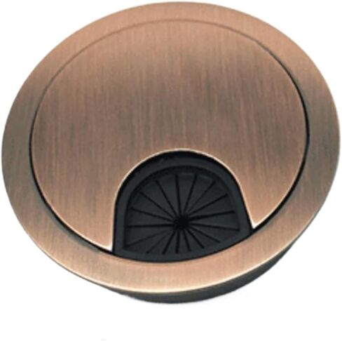 Desk Grommet,Cable Grommet Cable Grommet， 8pcs/Pack Computer Grommet Table Cable Outlet Port Surface Line Box Zinc Alloy Desk Wire Hole Cover(Red Bronze) in Saudi Arabia