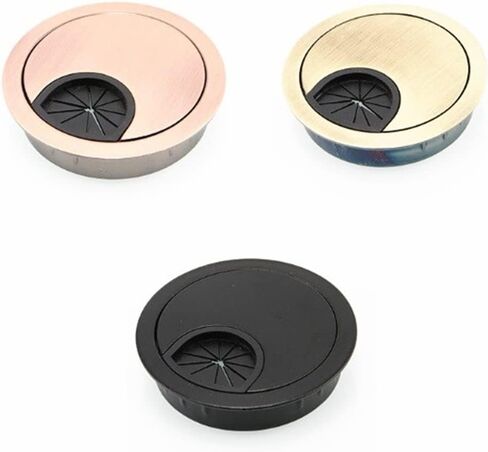 Desk Grommet,Cable Grommet Cable Grommet， 8pcs/Pack Computer Grommet Table Cable Outlet Port Surface Line Box Zinc Alloy Desk Wire Hole Cover(Red Bronze) in Saudi Arabia