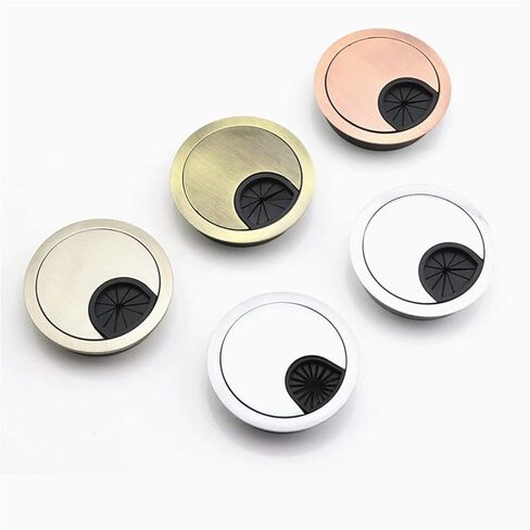 Desk Grommet,Cable Grommet Cable Grommet， 8pcs/Pack Computer Grommet Table Cable Outlet Port Surface Line Box Zinc Alloy Desk Wire Hole Cover(Red Bronze) in Saudi Arabia
