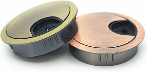 Desk Grommet,Cable Grommet Cable Grommet， 8pcs/Pack Computer Grommet Table Cable Outlet Port Surface Line Box Zinc Alloy Desk Wire Hole Cover(Red Bronze) in Saudi Arabia