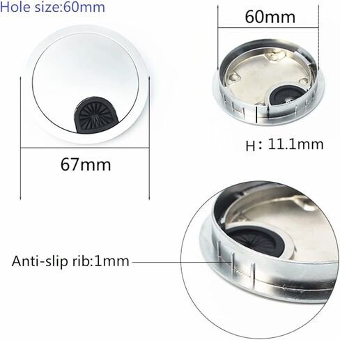 Desk Grommet,Cable Grommet Cable Grommet， 8pcs/Pack Computer Grommet Table Cable Outlet Port Surface Line Box Zinc Alloy Desk Wire Hole Cover(Red Bronze) in Saudi Arabia