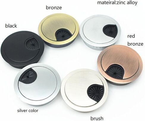 Desk Grommet,Cable Grommet Cable Grommet， 8pcs/Pack Computer Grommet Table Cable Outlet Port Surface Line Box Zinc Alloy Desk Wire Hole Cover(Red Bronze) in Saudi Arabia