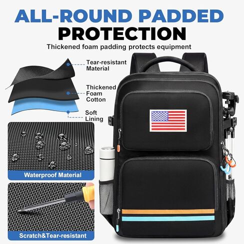 حقيبة سفر لخلاط الصوت لـ Yamaha MG10XU، RODECaster Pro II، RODECaster Pro، RC Duo، TC-Helicon GoXLR، حقيبة ظهر Podcast DJ Mixer مع جيوب متعددة للميكروفونات والكابلات ومعدات البث الصوتي in Kuwait