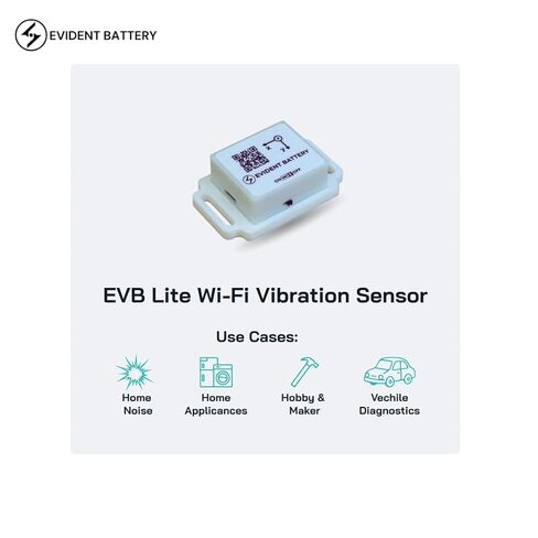 مستشعر اهتزاز Wi-Fi EVB Lite يصل إلى 1.6 كيلو هرتز | مقياس تسارع ثلاثي المحاور | وضع واي فاي وAP | برنامج مجاني لمحور الأجهزة | DIY، جهاز استشعار الحركة للهواة والاستخدام الشخصي in Kuwait