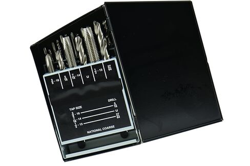 Shars 18 قطعة #6-32 إلى 1/2-13 NC #36 إلى 27/64 HSS مجموعة الصنبور الحلزوني والمثقاب 404-7207 P in Saudi Arabia