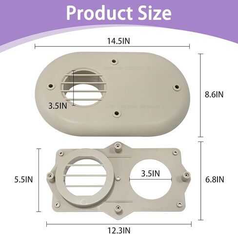 SP20286 3-Inch Vent Termination Kit - Fits for Rheem Beige HVAC Replacement Part Water Heate 3" PVC/ABS Piping in Saudi Arabia