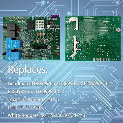 استبدال لوحة التحكم في الفرن لـ ICM280 Good-man B1809906 B1809908 B1809910 B1809313 – يناسب UT-EC 1012-933D، Te-xas Instruments 41F-5، White-Rodgers 50T35-730 50T35-743 in Kuwait