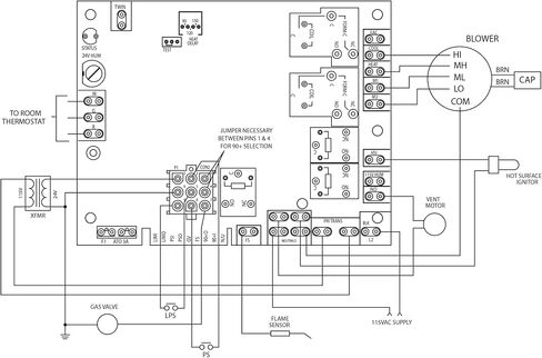 استبدال لوحة التحكم في الفرن لـ ICM280 Good-man B1809906 B1809908 B1809910 B1809313 – يناسب UT-EC 1012-933D، Te-xas Instruments 41F-5، White-Rodgers 50T35-730 50T35-743 in Kuwait