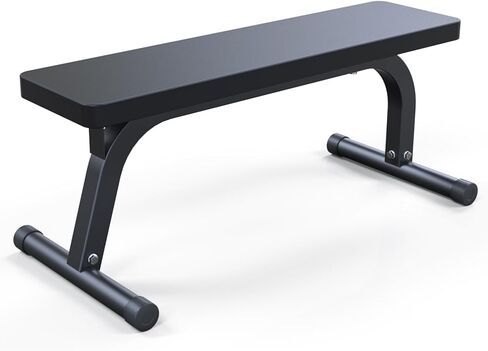 Flat Weight Bench, Commercial Quality, Black, Solid Upgrade, Home Gym Workout Equipment in Saudi Arabia