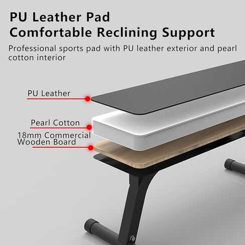 Flat Weight Bench, Commercial Quality, Black, Solid Upgrade, Home Gym Workout Equipment in Saudi Arabia