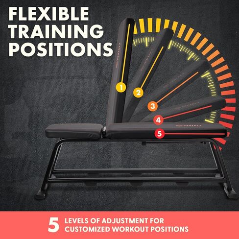 SQUATZ Foldable Flat Weight Bench, Heavy-Duty Workout Bench for Home Gym, Compact and Portable Design, Adjustable and Durable Built with Cushioned Backrest for Strength and Resistance Training in Saudi Arabia