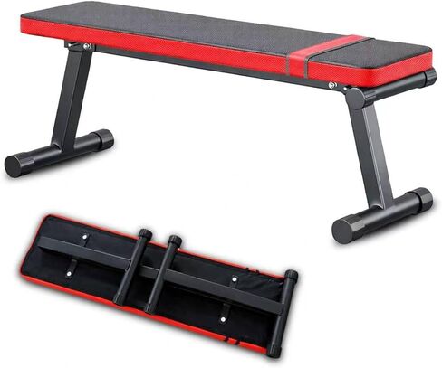 Gym Quality Weight Bench for Home Gym Foldable Workout Bench Flat Exercise Bench 618LB Capacity Strength Training Bench for Bench Press Dumbbell Workout Home Gym Equipment in Kuwait