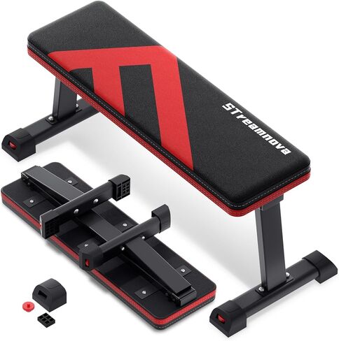 Flat Bench, Foldable Flat Weight Bench for Exercise Workout, 700LBS Easy Assembly for Strength Training at Home Gym in Saudi Arabia