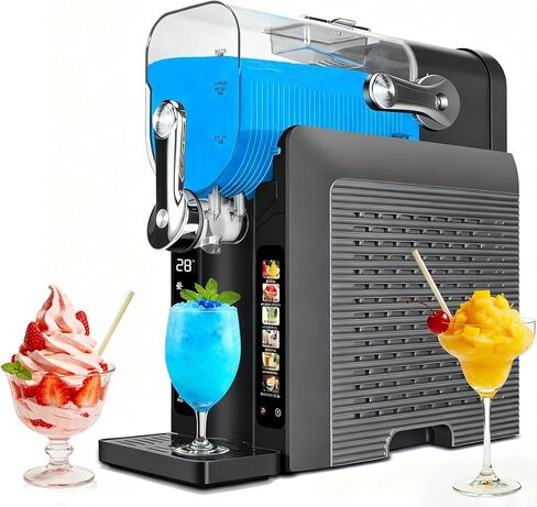 Slushie Machine for Home - 88oz Frozen Drink Maker Slushy Machine, 2-In-1 Soft Ice Cream Maker, 6 Preset Programs| Slushie, Cocktails, Frappés, Ice Cream, Smoothies, Milkshakes (Screen Version） in Saudi Arabia