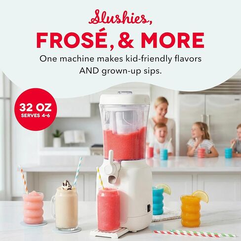 Dash Slushy & Frozen Drink Maker - Make Slushies, Frozen Margaritas, Frosé & More - Easy-to-Clean Device & Drip-Free Dispensing - One-Touch Operation - 32 Oz in Saudi Arabia