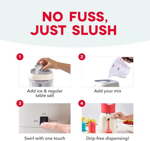 Dash Slushy & Frozen Drink Maker - Make Slushies, Frozen Margaritas, Frosé & More - Easy-to-Clean Device & Drip-Free Dispensing - One-Touch Operation - 32 Oz in Saudi Arabia