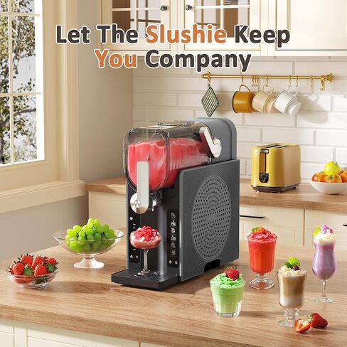 Slushie Machine, Slushy for Home No Ice Need, Professional Frozen Drink Maker & Margarita Machine, 6 Presets for Milkshakes, Frappés, Slush, Ice Cream, Black in Saudi Arabia