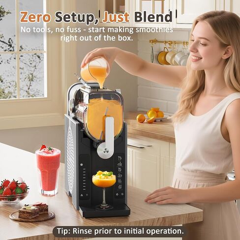 Slushie Machine, Slushy for Home No Ice Need, Professional Frozen Drink Maker & Margarita Machine, 6 Presets for Milkshakes, Frappés, Slush, Ice Cream, Black in Saudi Arabia