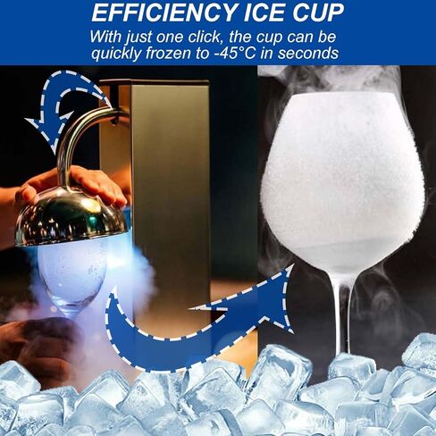 Stainless Steel Ice Cup Machine, 6s Rapid Cooling Glass Froster Cooler, Freezer for Cups and Glasses in Kuwait
