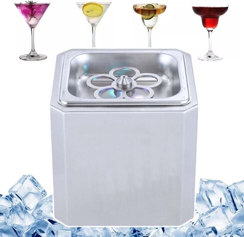 Portable Glass Chiller, Stainless Steel Construction, Instant Drink Chiller,Cools in 6 Seconds, Led Ambient Light in Kuwait