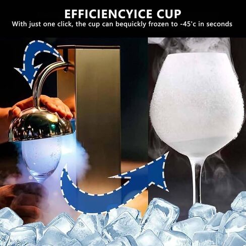 Glass Froster,Professional CO2 Glass Froster - Instant 6-Second Chilling for Wine, Cocktails, Champagne & Mixed Drinks - for Bars & Restaurants in Kuwait