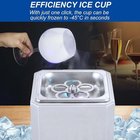 Rapid Chill Countertop Glass Froster, Stainless Steel Ice Cup Machine,Connect to Co2 Tank,Cooling Temperature Up to -45°C in Kuwait