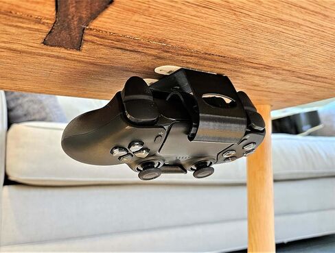 Controller Holder – Under Desk or Wall Mount for PS5 DualSense, Xbox, and Switch Pro Controllers | Quick Snap-in Design | Made in USA in Saudi Arabia