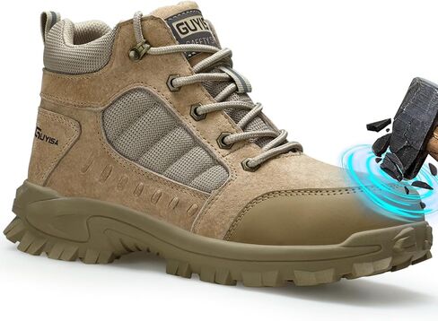 Steel Toe Shoes for Men Indestructible Work Shoes Comfortable Lightweight Safety Shoes Puncture Proof Indestructible Steel Toe Sneakers Composite Toe Shoes Size 6.5 in Kuwait