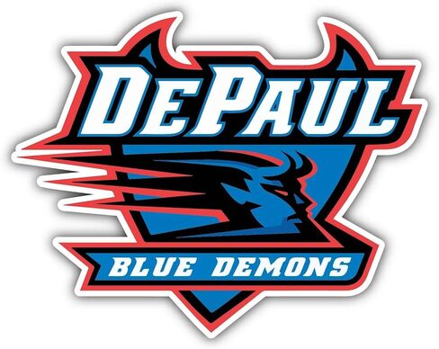 Decal Vinyl Sticker DePaul Blue Demons College Vinyl Durable for Bumpers, Helmets, Laptops, Water Bottles, Lockers (3" Longest Side) in Saudi Arabia