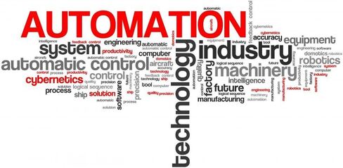 Wallmonkeys Automation Word Cloud Illustration Wall Decal Peel and Stick Graphic WM309814 (36 in W x 19 in H) in Saudi Arabia