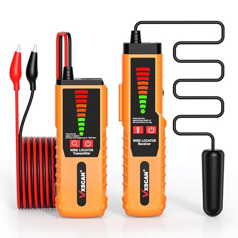 Underground Wire Locator, VXSCAN F04 Cable Locator with Earphone, Buried Wire Locators for Dog Fence Cables, Wire Locator Electrical for Detecting Cable Breaks, Irrigation Control Wires in Kuwait