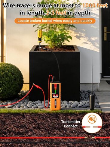 Underground Wire Locator, VXSCAN F04 Cable Locator with Earphone, Buried Wire Locators for Dog Fence Cables, Wire Locator Electrical for Detecting Cable Breaks, Irrigation Control Wires in Kuwait