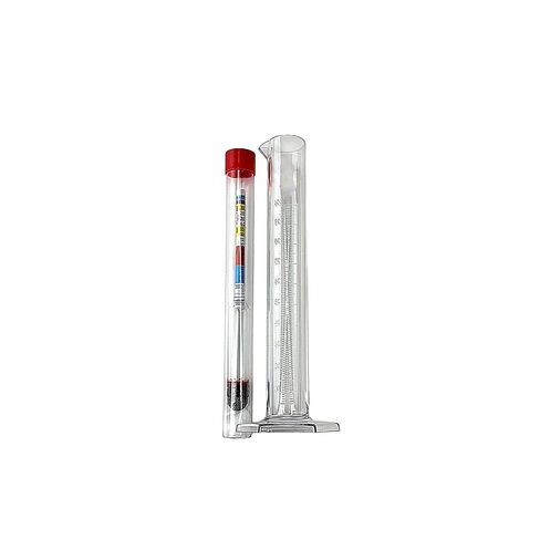 North Mountain Supply – Fermentation Test Kit – 8" Italian Glass Triple Scale Hydrometer & 100cc Extra Clear Graduated Cylinder – Combo Kit with Test Jar – Made in Italy – Lead & Mercury Free in Kuwait