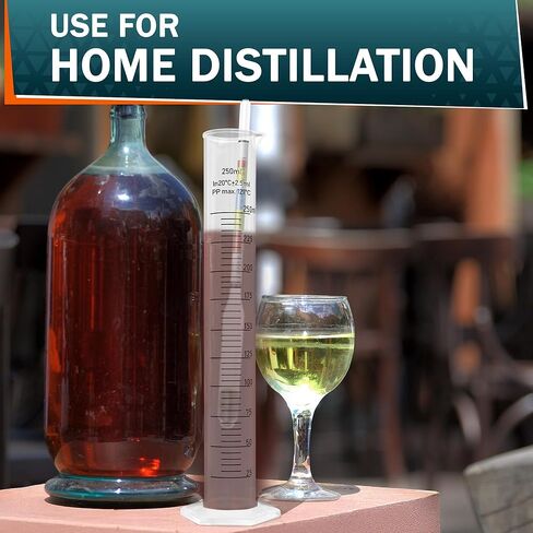 Triple-Scale Hydrometer Kit with Plastic Test Jar for Wine, Beer, Mead and Kombucha - Alcohol Tester, Hydrometer Alcohol, ABV, Brix & Gravity Tester - Brewing Supplies, Valentine Day Gift for Brewers in Saudi Arabia