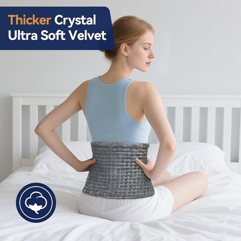 وسادة تسخين كبيرة جدًا لتخفيف آلام الظهر، وسادة حرارية كهربائية مقاس 33 × 17 بوصة للرقبة والأكتاف والتشنجات وآلام الدورة الشهرية، 9 إعدادات للحرارة و4 مؤقتات للإيقاف التلقائي، نسيج ناعم يُغسل في الغسالة، هدايا للعشاق باللون الرمادي in Kuwait